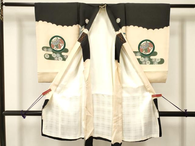 平和屋着物[]お宮参り　男の子　祝着　産着　初着　のしめ　鷹　鷲　龍　兜　金彩　逸品　DAAY3208ma