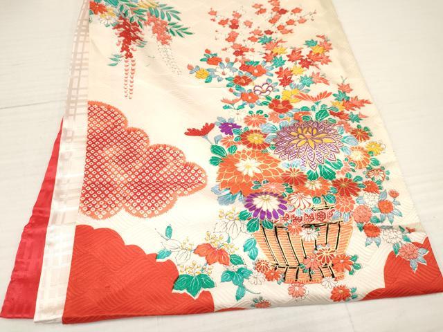 平和屋着物[]お宮参り　女の子　祝着　産着　初着　のしめ　花籠文　金彩　逸品　DAAY3211ma