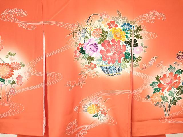 平和屋着物[]お宮参り　女の子　祝着　産着　初着　のしめ　花籠文　暈し染め　逸品　DAAY3214ma