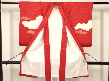 平和屋着物[]お宮参り　女の子　祝着　産着　初着　のしめ　駒刺繍　絞り　鞠花文　逸品　DAAY3230ma