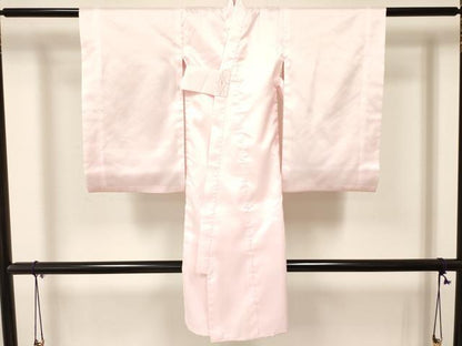 平和屋着物[]七五三　女の子　３歳　祝着　三つ身　長襦袢(袷)セット　鞠　御所車花蝶文　暈し染め　金彩　逸品　DAAY3232ma