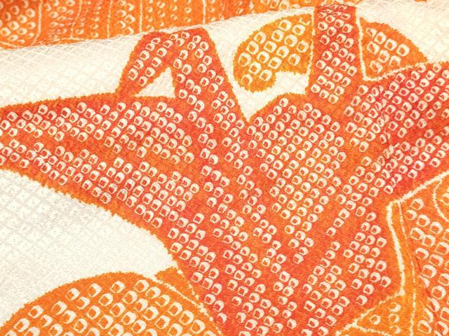 平和屋着物[]七五三　女の子　７歳　祝着　四つ身　駒刺繍　折り鶴　立波文　洗える着物　DAAY3248ma