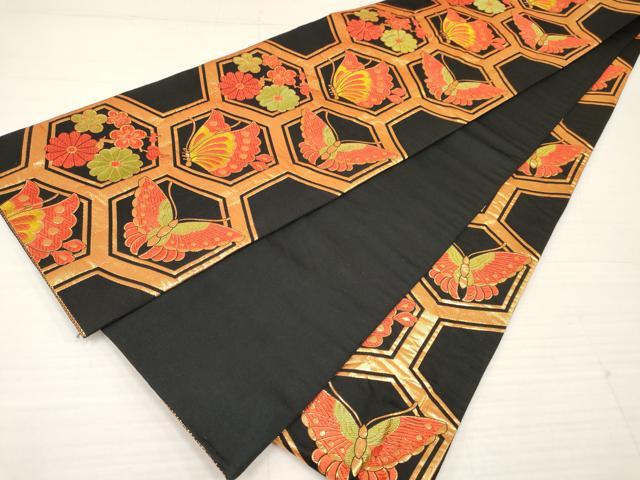 平和屋着物[]七五三　女の子　７歳　祝着　四つ身　袋帯セット　駒刺繍　枝梅花文　逸品　DAAY3267ma