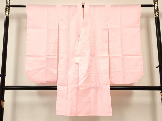 平和屋着物[]七五三　女の子　７歳　祝着　四つ身　襦袢(単衣)・袋帯セット　地紙鞠花文　暈し染め　金彩　逸品　DAAY3269ma