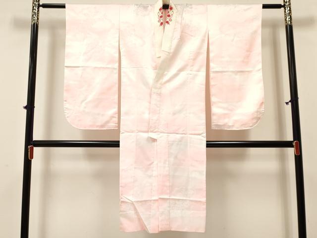 平和屋着物[]七五三　女の子　７歳　祝着　四つ身　長襦袢(無双仕立て)・袋帯セット　扇面鞠花文　暈し染め　金彩　逸品　DAAY3270ma