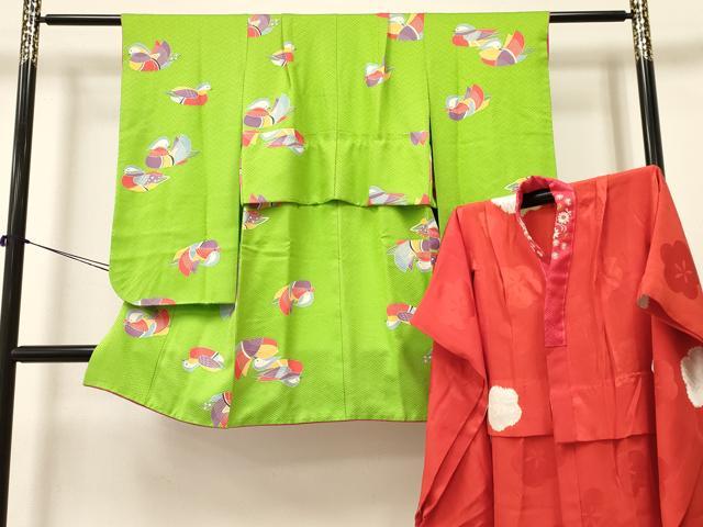 平和屋着物[]七五三　女の子　７歳　祝着　四つ身　長襦袢(無双仕立て・半衿刺繍)セット　鴛鴦　逸品　DAAY3273ma
