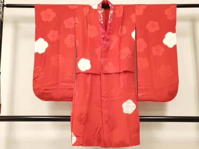 平和屋着物[]七五三　女の子　７歳　祝着　四つ身　長襦袢(無双仕立て・半衿刺繍)セット　鴛鴦　逸品　DAAY3273ma