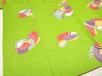 平和屋着物[]七五三　女の子　７歳　祝着　四つ身　長襦袢(無双仕立て・半衿刺繍)セット　鴛鴦　逸品　DAAY3273ma