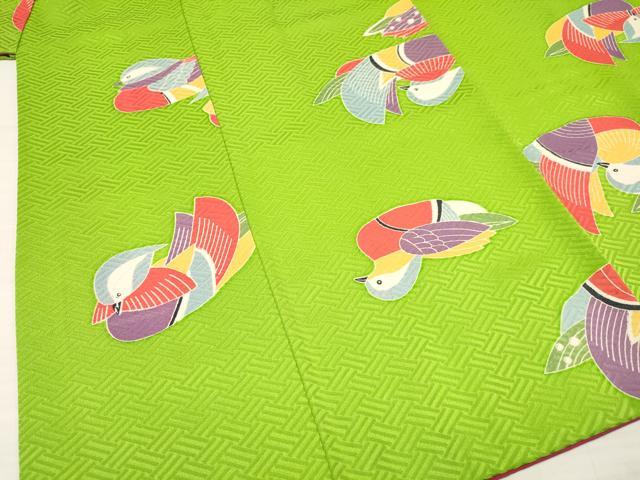平和屋着物[]七五三　女の子　７歳　祝着　四つ身　長襦袢(無双仕立て・半衿刺繍)セット　鴛鴦　逸品　DAAY3273ma