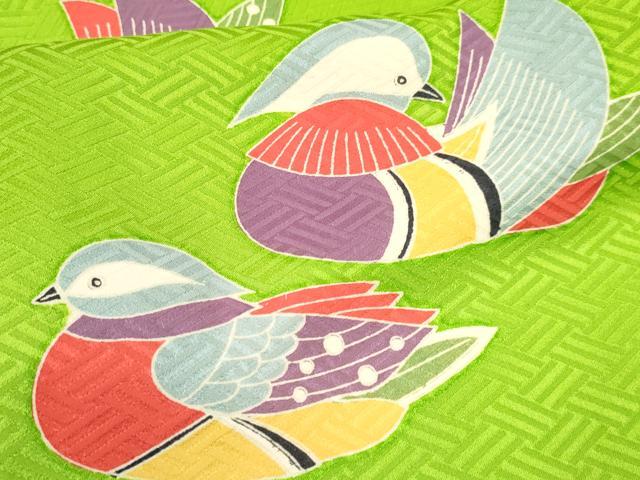 平和屋着物[]七五三　女の子　７歳　祝着　四つ身　長襦袢(無双仕立て・半衿刺繍)セット　鴛鴦　逸品　DAAY3273ma