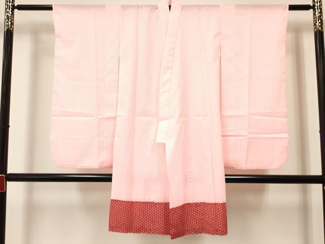 平和屋着物∵女の子 十三参り 子供 襦袢(単衣)セット 駒刺繍 エ霞扇面御所車花文 暈し染め 金銀彩 逸品 DAAY3274ma