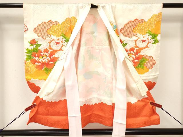 平和屋着物[]七五三　女の子　３歳　祝着　三つ身　刺繍　鳳凰花文　金彩　DAAY3282ma