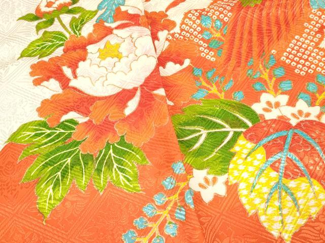 平和屋着物[]七五三　女の子　３歳　祝着　三つ身　刺繍　鳳凰花文　金彩　DAAY3282ma