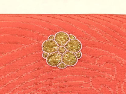 平和屋着物[]七五三　女の子　３歳　祝着　三つ身　駒刺繍　絞り　雲取り陶器花文　金銀糸　逸品　DAAY3287ma