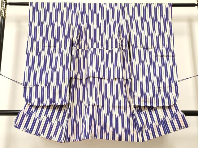 平和屋着物[]七五三　女の子　７歳　祝着　四つ身　お召地　矢羽文　逸品　DAAY3303ma