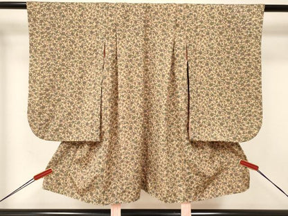 平和屋着物[]七五三　女の子　３歳　祝着　三つ身　洋花文　逸品　DAAY3333ma