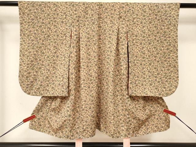 平和屋着物[]七五三　女の子　３歳　祝着　三つ身　洋花文　逸品　DAAY3333ma
