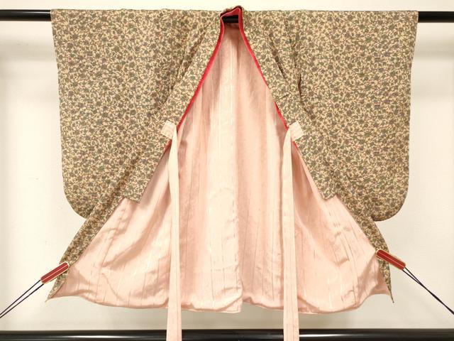 平和屋着物[]七五三　女の子　３歳　祝着　三つ身　洋花文　逸品　DAAY3333ma
