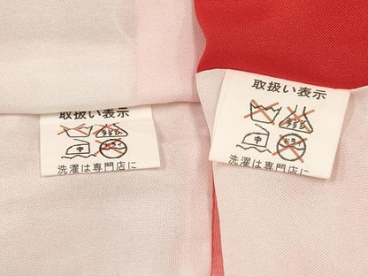 平和屋着物[]七五三　女の子　３歳　祝着　三つ身　被布セット　鞠　舞桜花蝶文　DAAY3341ma