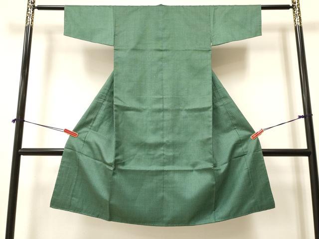 平和屋着物[]子供　男の子　羽織セット　紬地　十字絣　逸品　DAAY3343ma