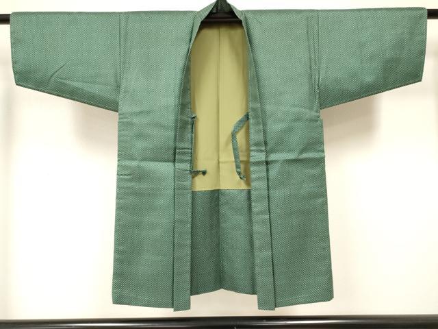 平和屋着物[]子供　男の子　羽織セット　紬地　十字絣　逸品　DAAY3343ma