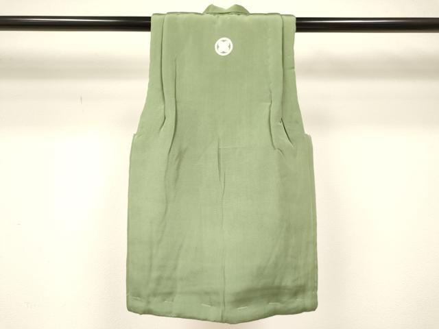 平和屋着物[]子供　男の子　被布セット　山葵色　逸品　DAAY3344ma
