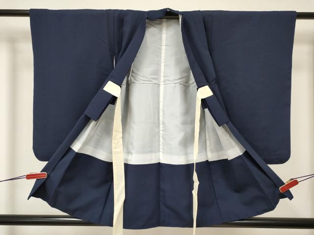 平和屋着物[]七五三　男の子　祝着・羽織・行灯袴・帯セット　鷹　鷲　松文　金彩　洗える着物　DAAY3354ma