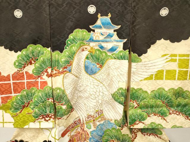 平和屋着物[]お宮参り　男の子　祝着　産着　初着　のしめ　刺繍　龍　風景飛鳥文　金彩　逸品　DAAY3368ma