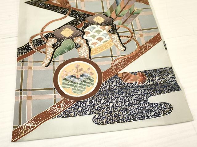 平和屋着物[]お宮参り　男の子　祝着　産着　初着　のしめ　龍　兜　鼓花松文　金彩　逸品　DAAY3369ma