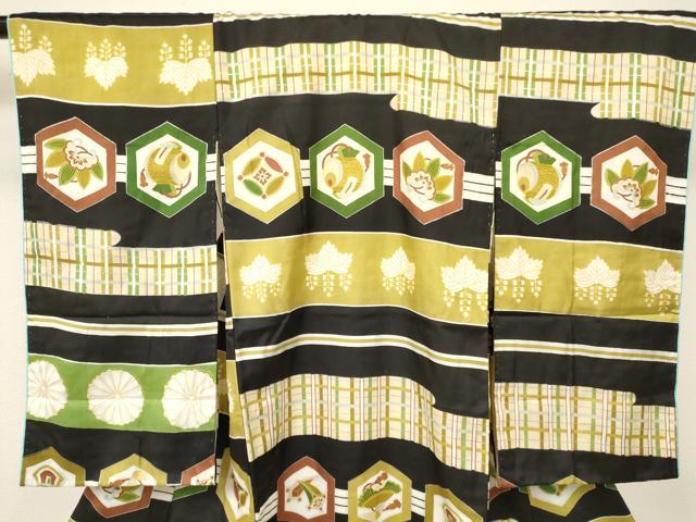 平和屋着物[]お宮参り　男の子　祝着　産着　初着　のしめ　亀甲横段吉祥文　銀彩　逸品　DAAY3374ma