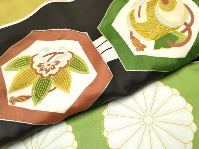平和屋着物[]お宮参り　男の子　祝着　産着　初着　のしめ　亀甲横段吉祥文　銀彩　逸品　DAAY3374ma