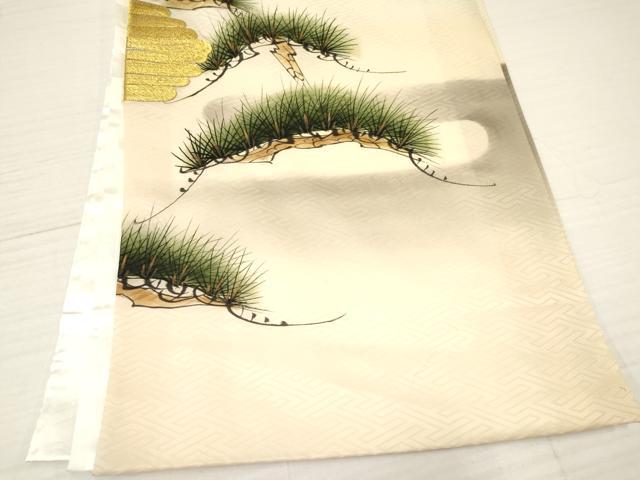 平和屋着物[]お宮参り　男の子　祝着　産着　初着　のしめ　刺繍　鷹　鷲　松文　暈し染め　金彩　逸品　DAAY3381ma
