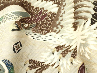 平和屋着物[]お宮参り　男の子　祝着　産着　初着　のしめ　鷹　鷲　龍　兜　金彩　逸品　DAAY3391ma