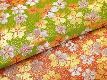 平和屋着物∵子供　全通柄袋帯　舞桜文　金銀糸　逸品　DAAY3401ma