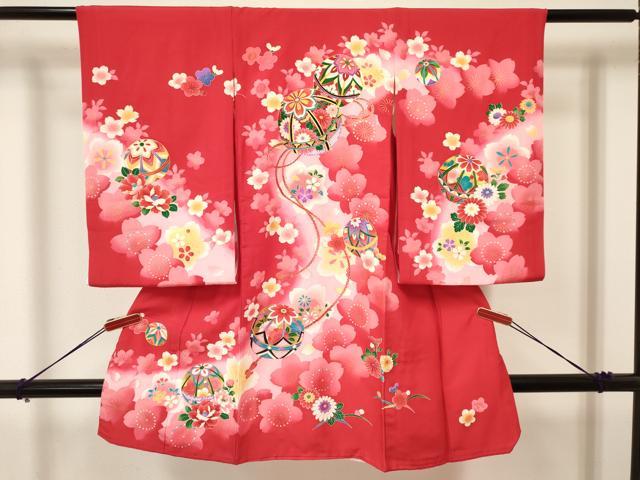 平和屋着物[]お宮参り　女の子　祝着　産着　初着　のしめ　鞠花文　暈し染め　金彩　逸品　DAAY3402ma