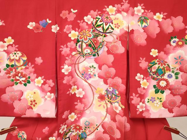 平和屋着物[]お宮参り　女の子　祝着　産着　初着　のしめ　鞠花文　暈し染め　金彩　逸品　DAAY3402ma