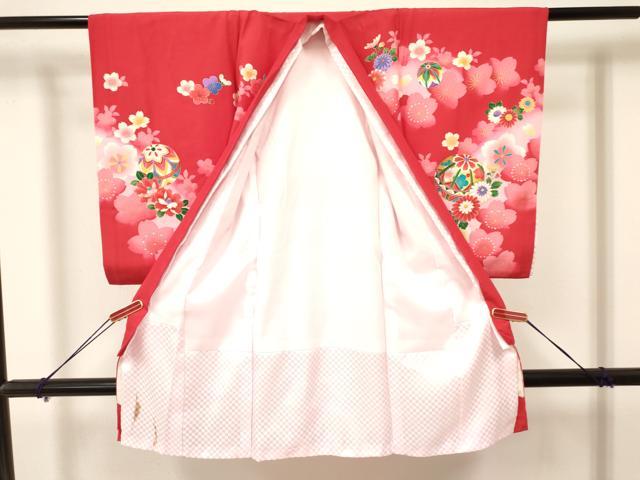 平和屋着物[]お宮参り　女の子　祝着　産着　初着　のしめ　鞠花文　暈し染め　金彩　逸品　DAAY3402ma