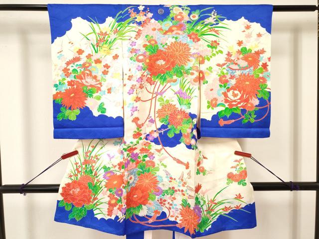 平和屋着物[]お宮参り　女の子　祝着　産着　初着　のしめ　駒刺繍　貝桶花文　金彩　逸品　DAAY3403ma