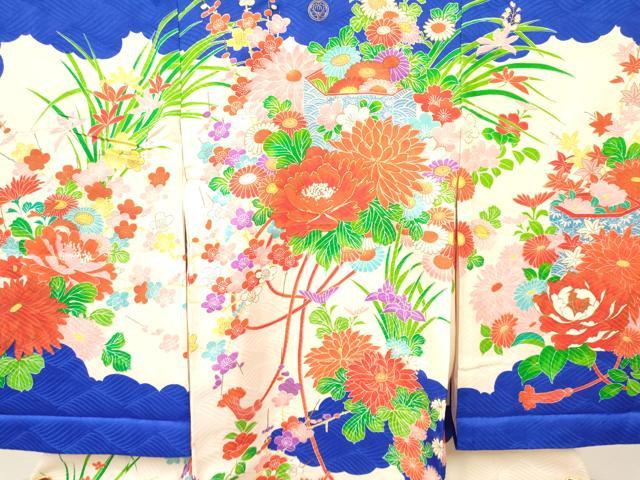 平和屋着物[]お宮参り　女の子　祝着　産着　初着　のしめ　駒刺繍　貝桶花文　金彩　逸品　DAAY3403ma
