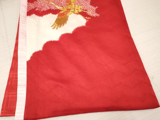 平和屋着物[]お宮参り　女の子　祝着　産着　初着　のしめ　駒刺繍　絞り　飛鶴　逸品　DAAY3404ma