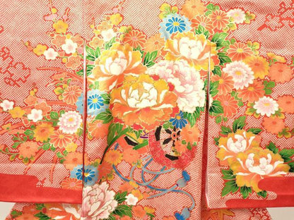 平和屋着物[]お宮参り　女の子　祝着　産着　初着　のしめ　駒刺繍　花車文　金彩　逸品　DAAY3405ma