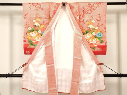 平和屋着物[]お宮参り　女の子　祝着　産着　初着　のしめ　駒刺繍　花車文　金彩　逸品　DAAY3405ma