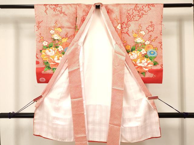 平和屋着物[]お宮参り　女の子　祝着　産着　初着　のしめ　駒刺繍　花車文　金彩　逸品　DAAY3405ma