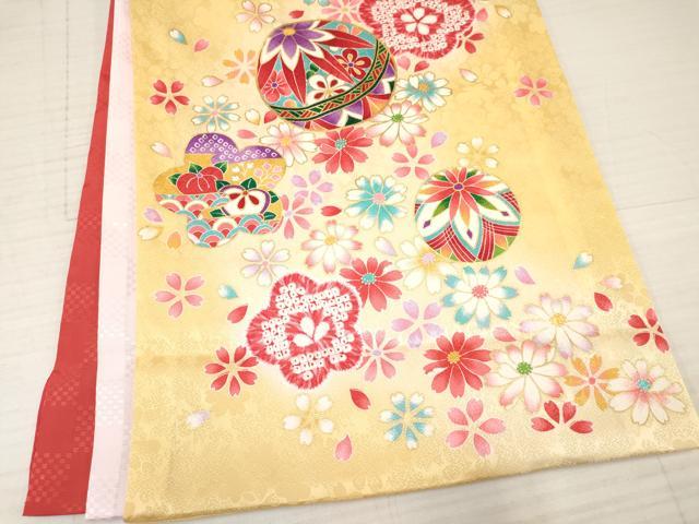 平和屋着物[]お宮参り　女の子　祝着　産着　初着　のしめ　刺繍　鞠花文　暈し染め　金彩　逸品　DAAY3408ma