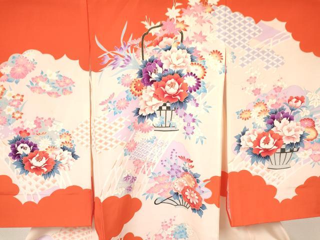 平和屋着物[]お宮参り　女の子　祝着　産着　初着　のしめ　花籠文　金彩　逸品　DAAY3415ma