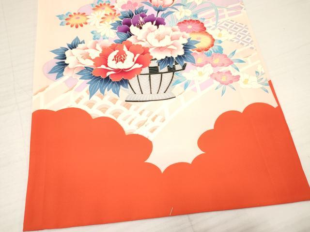 平和屋着物[]お宮参り　女の子　祝着　産着　初着　のしめ　花籠文　金彩　逸品　DAAY3415ma