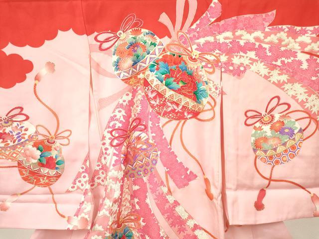 平和屋着物[]お宮参り　女の子　祝着　産着　初着　のしめ　熨斗鈴花蝶文　金銀彩　逸品　DAAY3416ma