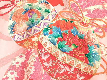 平和屋着物[]お宮参り　女の子　祝着　産着　初着　のしめ　熨斗鈴花蝶文　金銀彩　逸品　DAAY3416ma