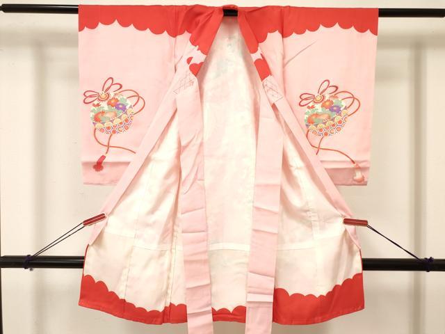平和屋着物[]お宮参り　女の子　祝着　産着　初着　のしめ　熨斗鈴花蝶文　金銀彩　逸品　DAAY3416ma