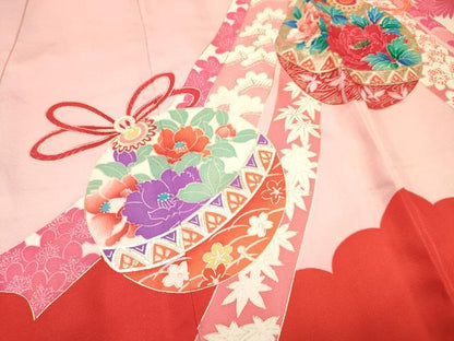平和屋着物[]お宮参り　女の子　祝着　産着　初着　のしめ　熨斗鈴花蝶文　金銀彩　逸品　DAAY3416ma